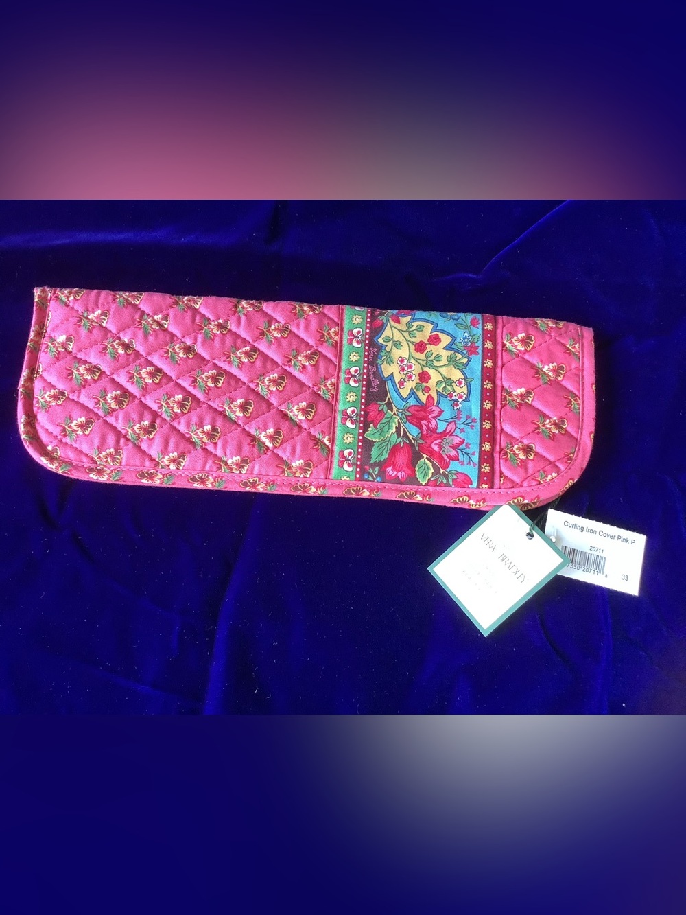 Vera Bradley Pink Quilted Floral Curling Iron Cover